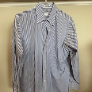 Geoffrey Beene striped, button-down collar men’s L dress shirt.